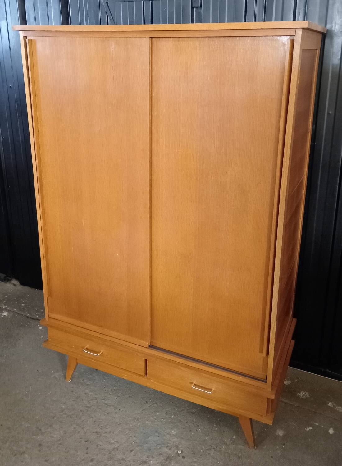 Vintage wardrobe compass feet sliding doors