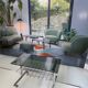 Metal and smoked glass hi-fi video furniture