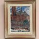 Original Swedish Oil on Panel – “Castle Behind Trees” by K. Gustaf Strandgers – Signed – Vintage & Framed