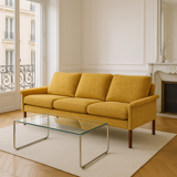 Mustard sofa, Danish design, 1960s, designer: Hans Olsen