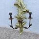 Pair of 86cm castle sconces in gilded wood from the 1940s