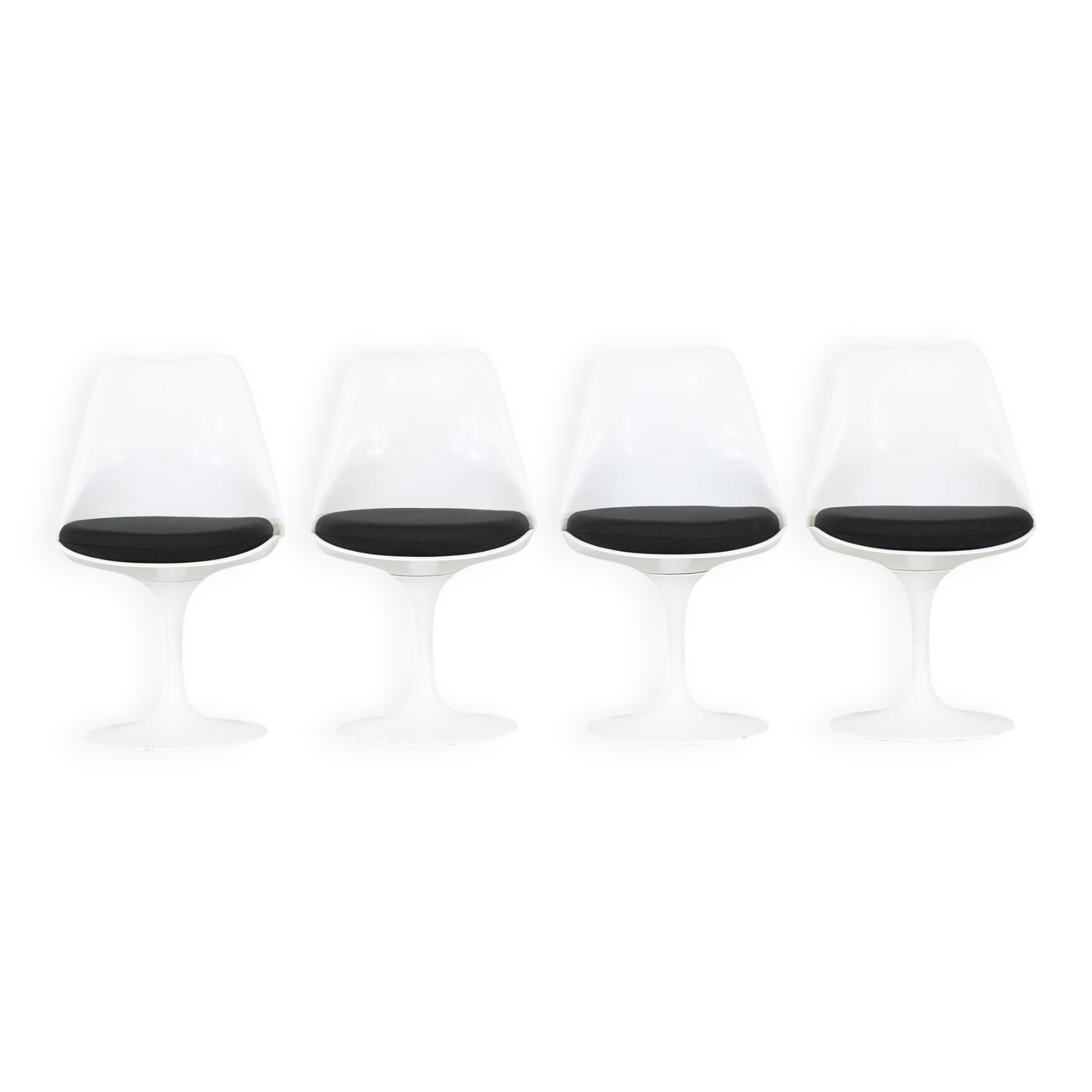 Set of 4 Tulip swivel chairs by Eero Saarinen for Knoll - 1960s