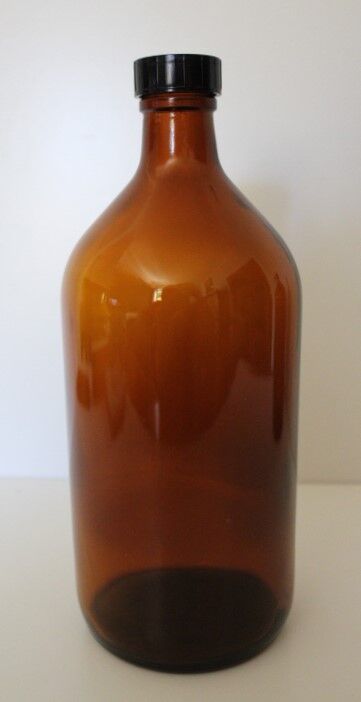 Amber pharmacy bottles 60s