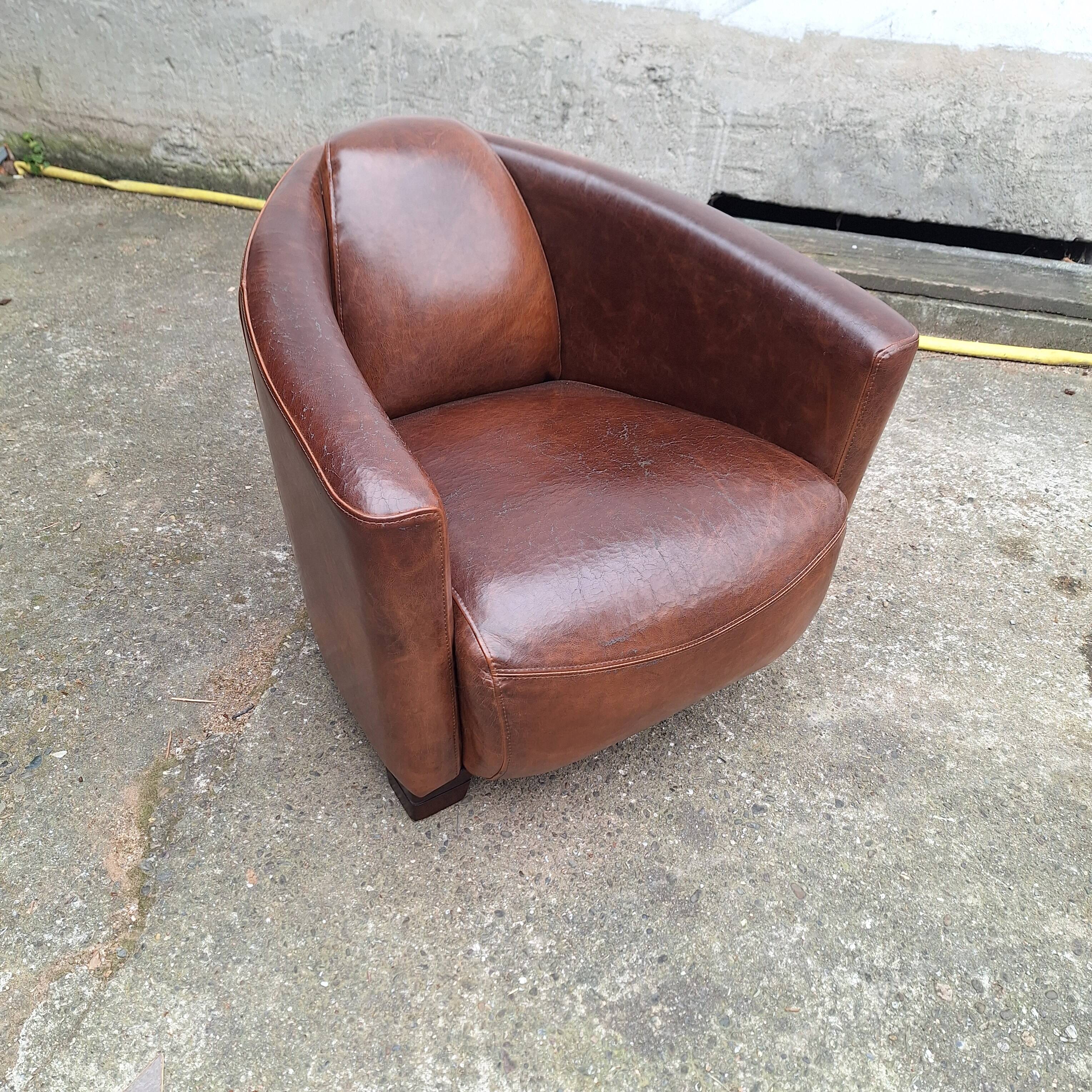 Praise leather club chair