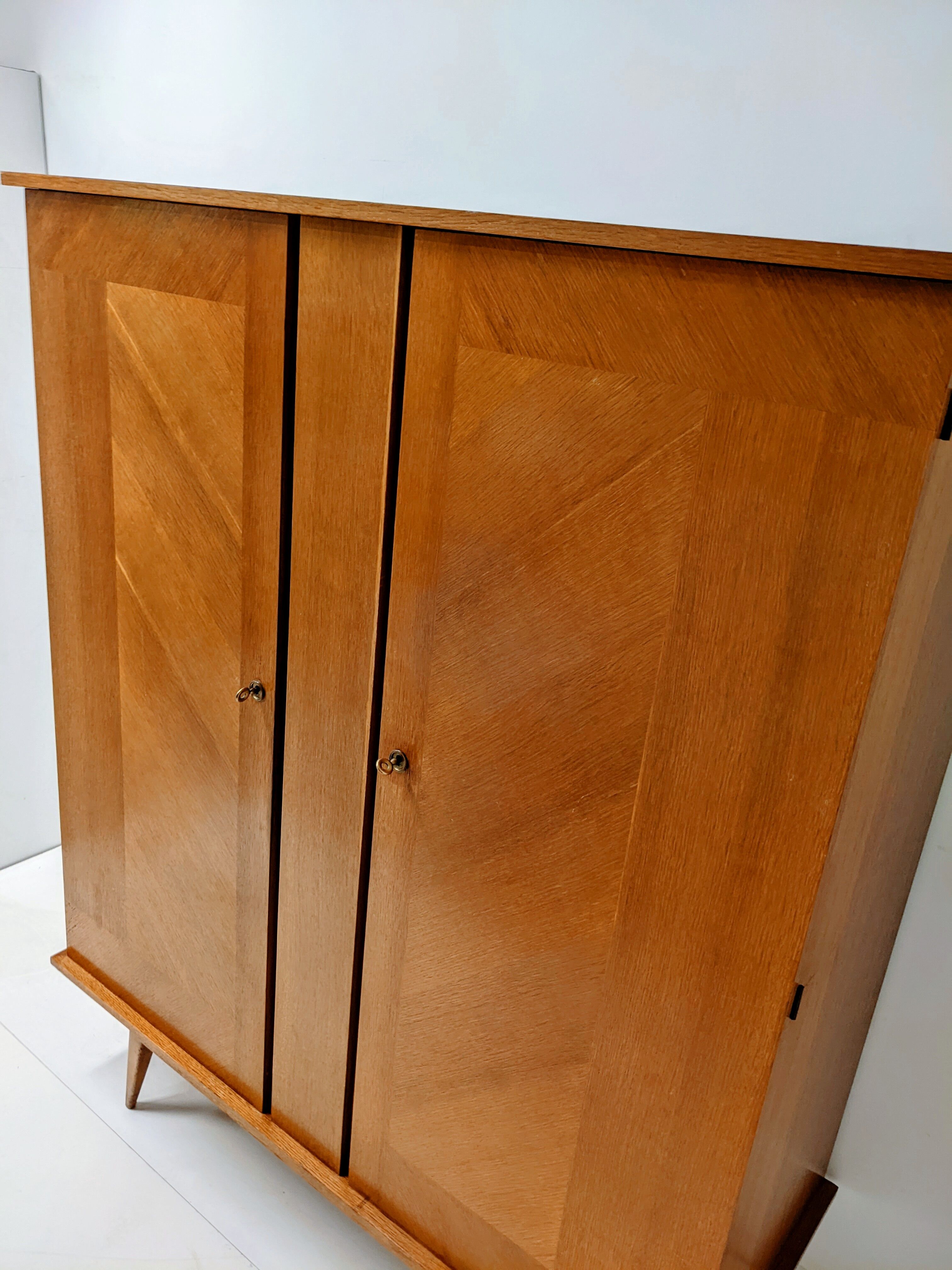Wardrobe vintage wooden wardrobe compass feet Scandinavian style