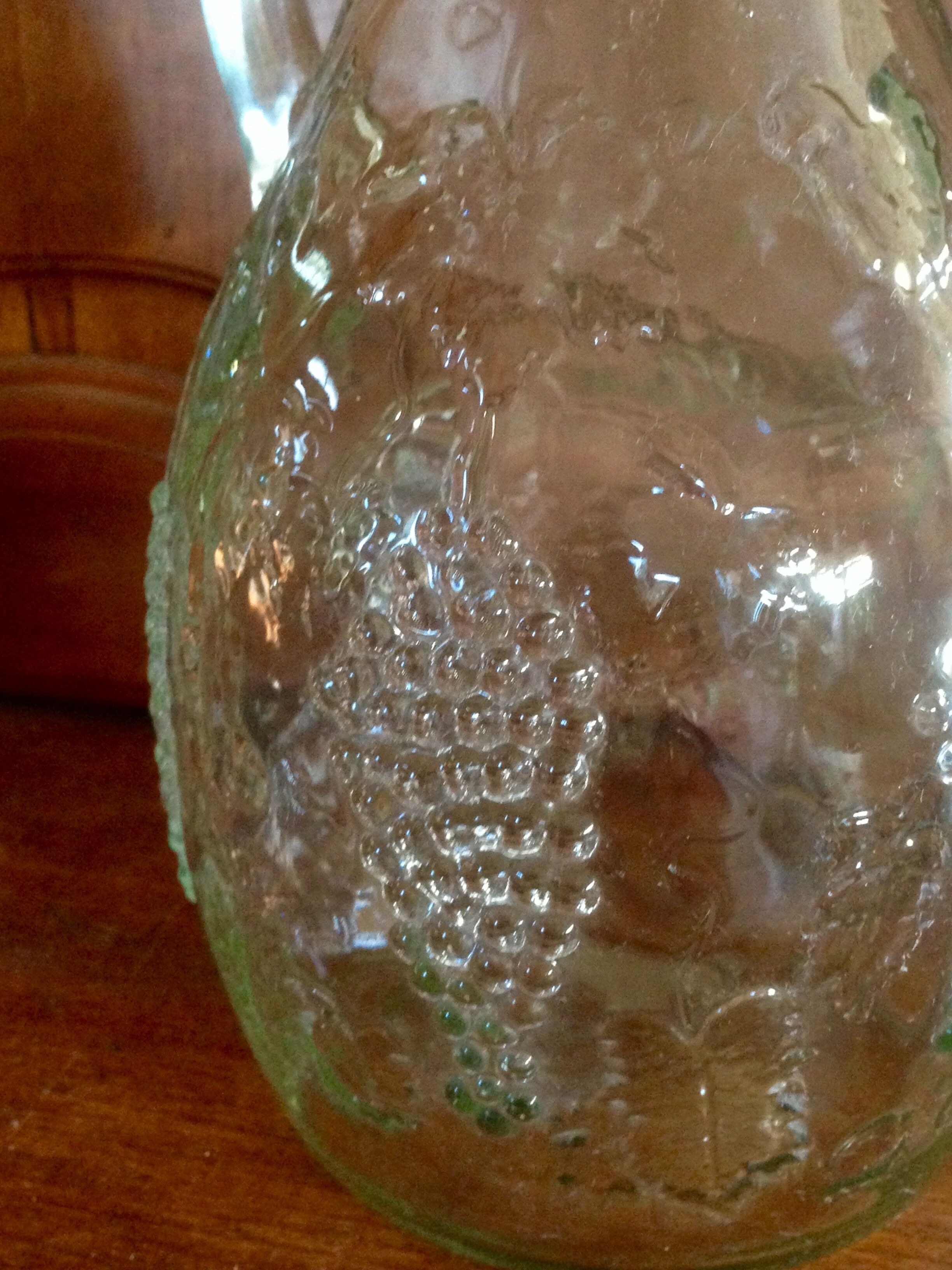 Glass bottle molded vintage 1.75 cl