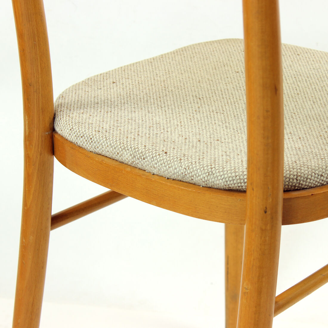 Mid Century Chair In Blond Wood, Czechoslovakia 1960s