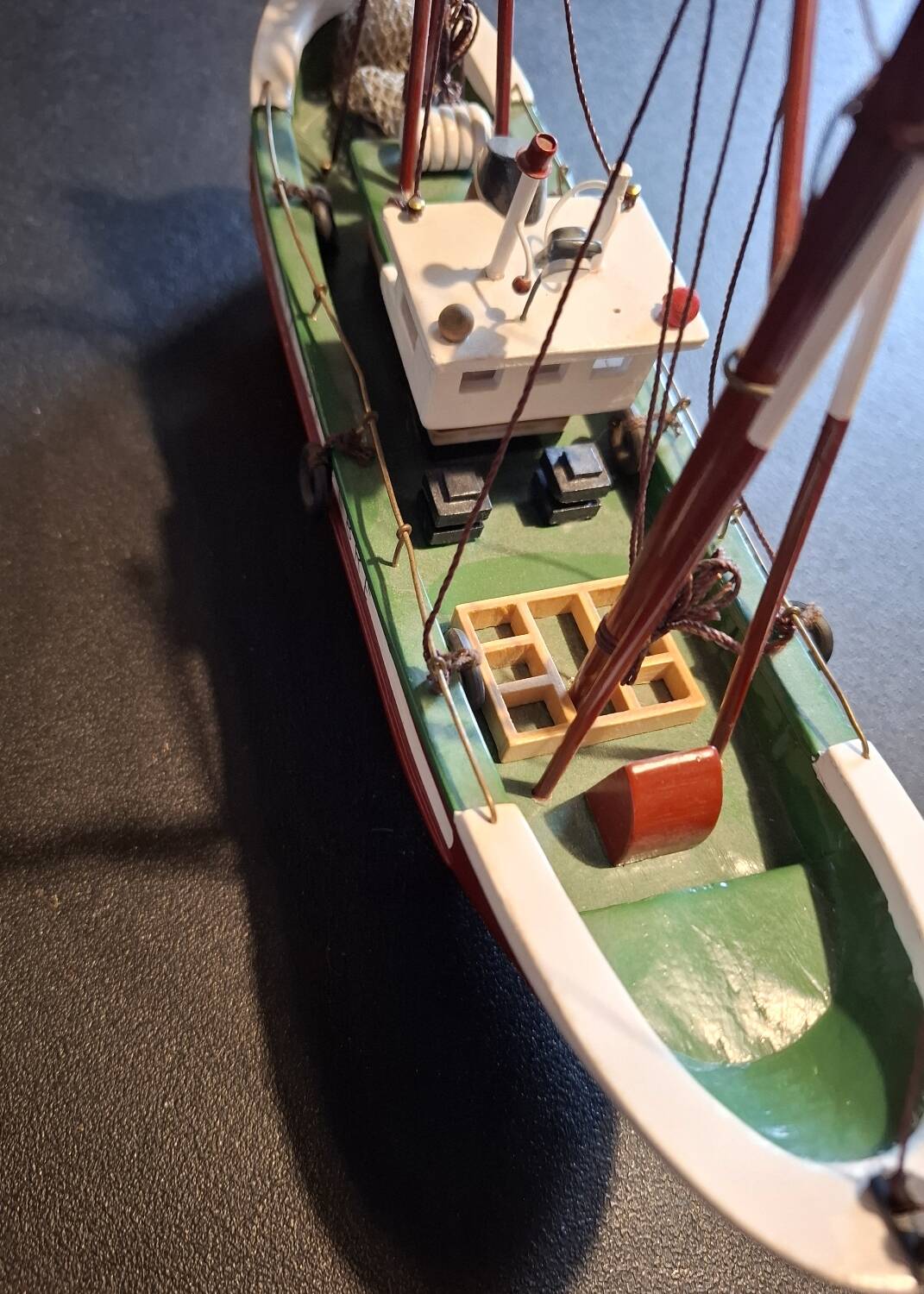 Old wooden trawler toy