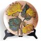 Mid-Century Ceramic Plate by Ruscha, Floral Décor, Germany, 1950s