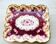 Antique Longwy enamel dish, "Plaisance" model, red and gold