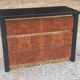 Roche Bobois Mahey black lacquer and burl commode with 3 drawers.