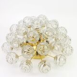 Spectacular Sputnik ceiling lights with glass snowballs by Doria, Germany, 1970s