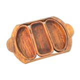 Teak aperitif service, vintage Scandinavian cups