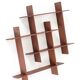 Rare, sculptural teak wall shelf / Mid-century Danish modern design / 1960s minimalism