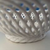 Openwork white ceramic bowl - Elegant and timeless centerpiece