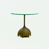 Bronze and Glass Side Table by Jan Des Bouvries for Quasar Holland 1990s