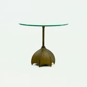 Bronze and Glass Side Table by Jan Des Bouvries for Quasar Holland 1990s