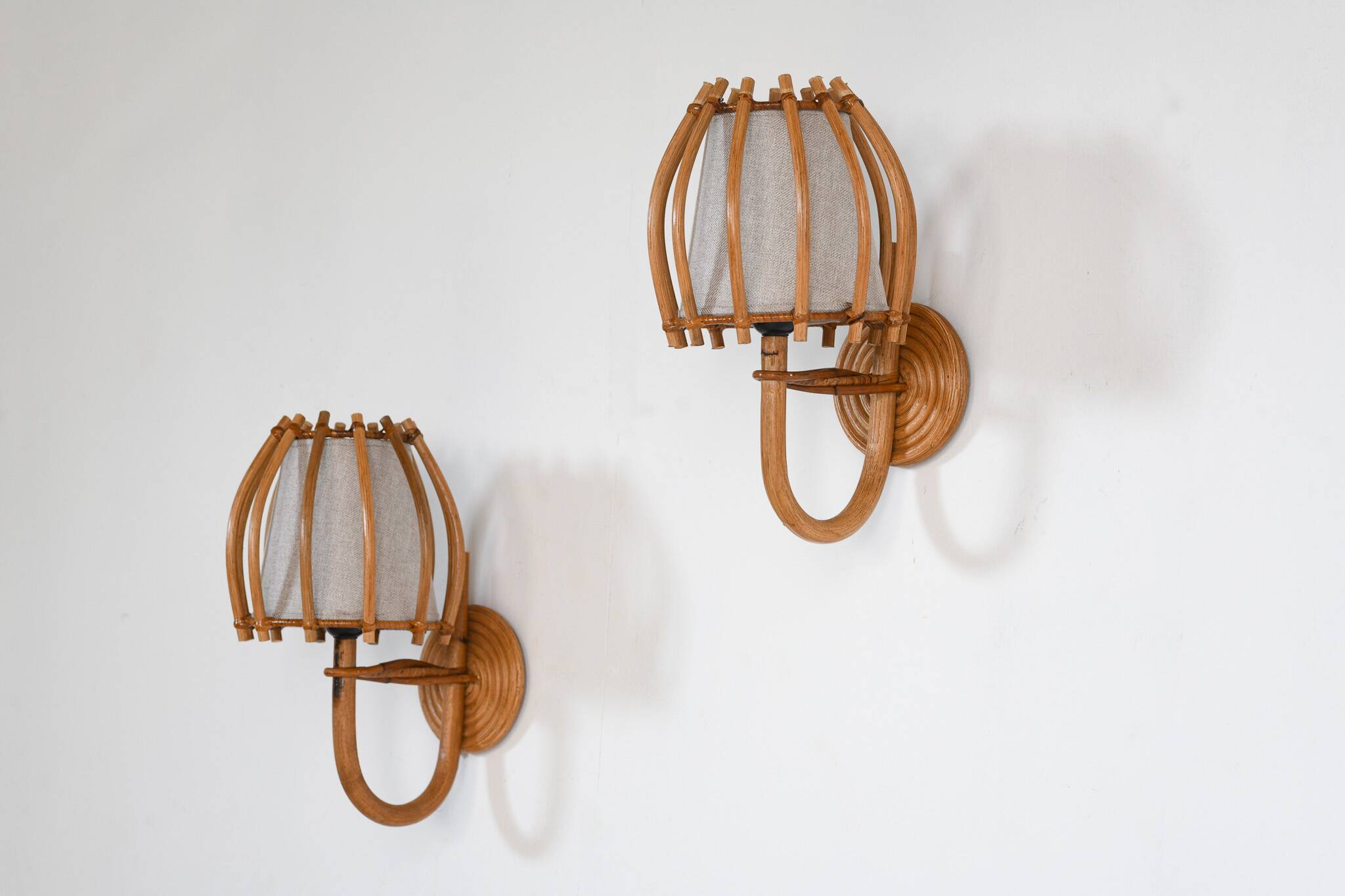 Rattan Wall Sconce (Pair)