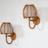 Rattan Wall Sconce (Pair)