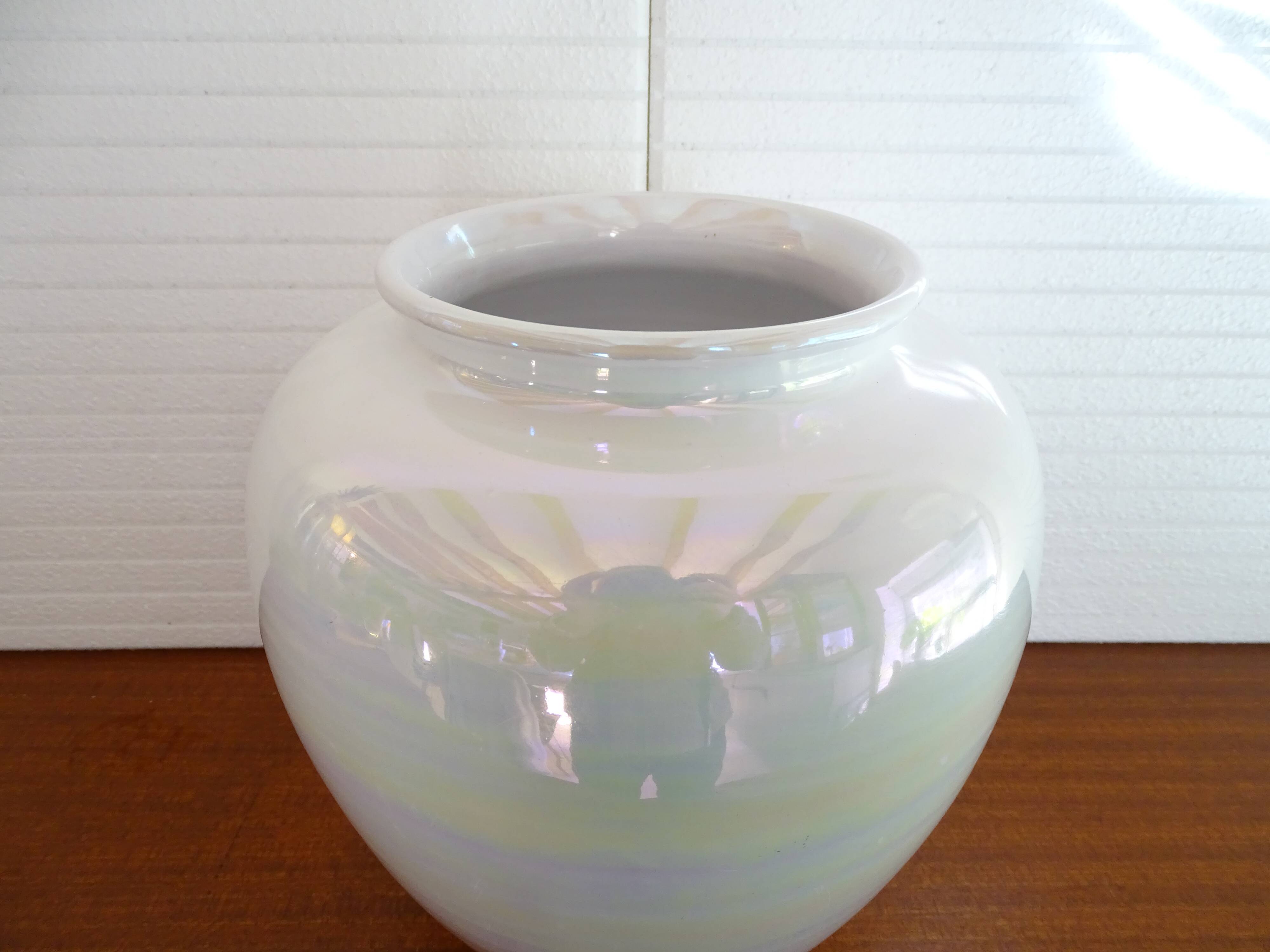 Iridescent earthenware vase, 1960