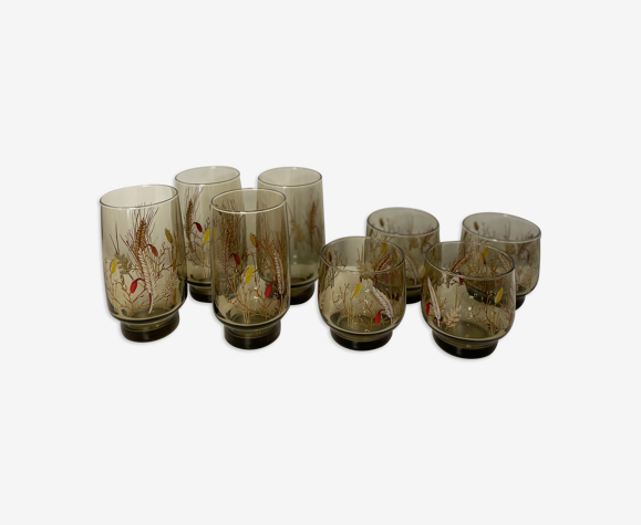 Set de 8 verres vintage