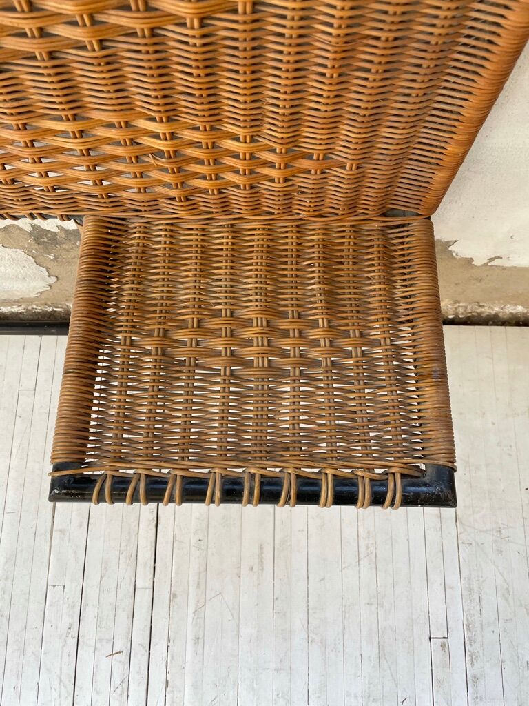 Metal and wicker headhead 50s