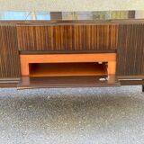 Grundig Scandinavian Hifi sideboard in wood and lacquered rosewood