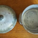 Pot with glazed glazed ceramic lid Ø 12.5 cm handmade