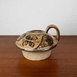 Mushroom-shaped ceramic candlestick from mid-century by Haico Nitzsche for Søholm, 1960s.