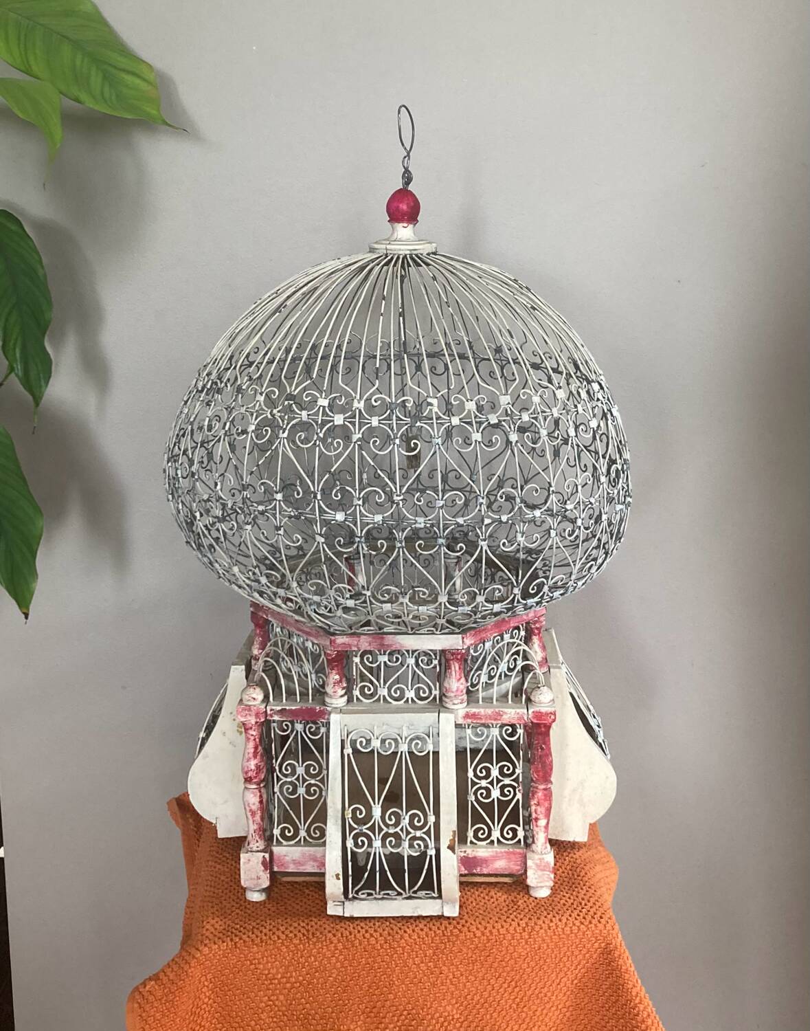 Cage artisanale époque XIXe pour petits oiseaux