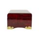 Vintage chinese wooden jewelery box jewelery red lining copper 20cm