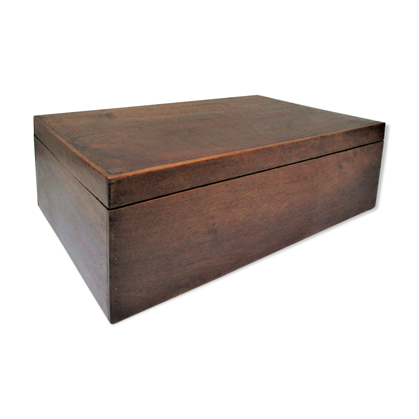 Old patinated solid wood box