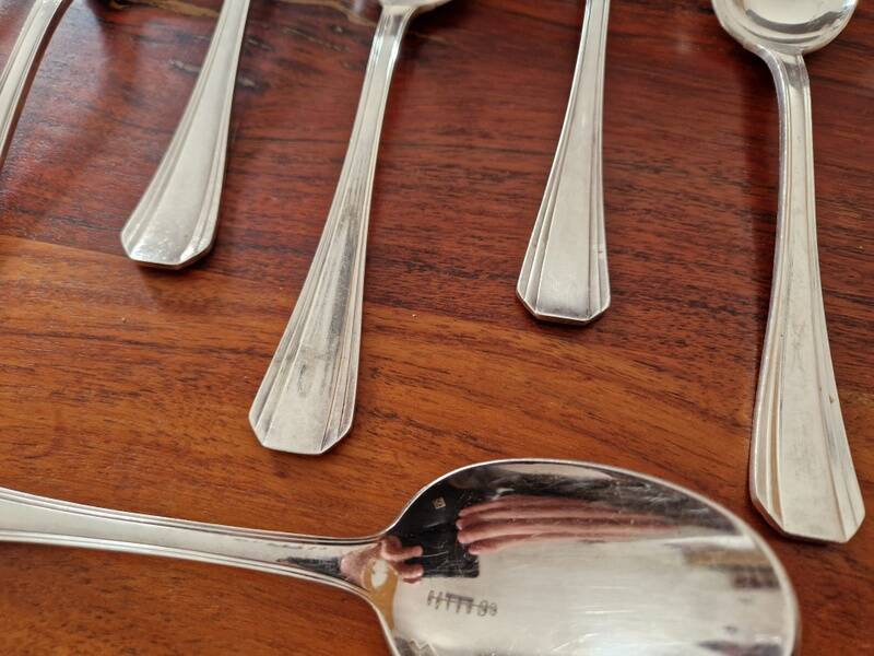 Christofle - Set of 12 Boréal pattern silver-plated table spoons