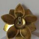 Brass flower wall light