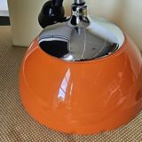 Orange and chrome space age pendant lamp