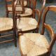 Lot de 6 chaises rustique Paillé