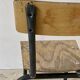 Chaise d’école vintage enfant bois et métal noir style industriel