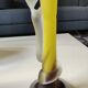 Floral design vase. Signed Verrerie d'Art de Toul. Unique piece, 27 cm