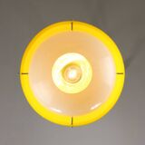 Lampe à Suspension Space-Age en Plexiglas Jaune, années 70