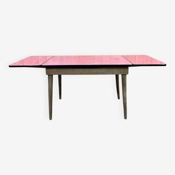 Table de salle à manger en formica et bois des années 1960