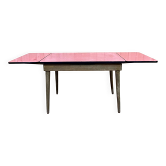 Table de salle à manger en formica et bois des années 1960