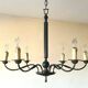 Vintage neoclassical style column chandelier 50s