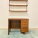 Shelves in rosewood and black lacquered metal from the 50s