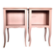 Paire de chevets bois rose