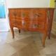Louis XV commode - 2 drawers - floral marquetry - bronze ornament - 1950