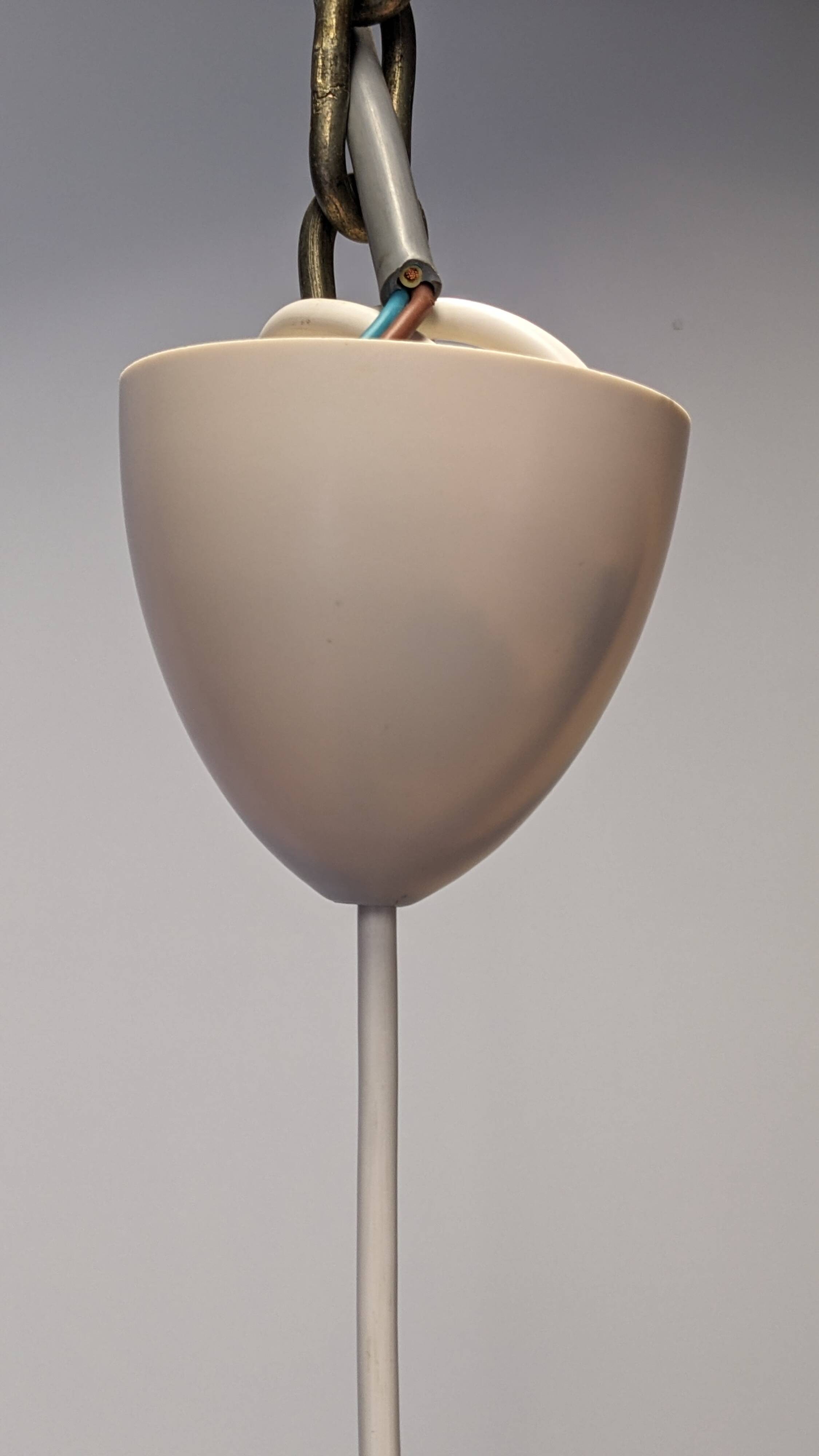 Green opaline water drop pendant light from the 50s/60s