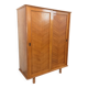 Vintage oak wardrobe from the 1960s.