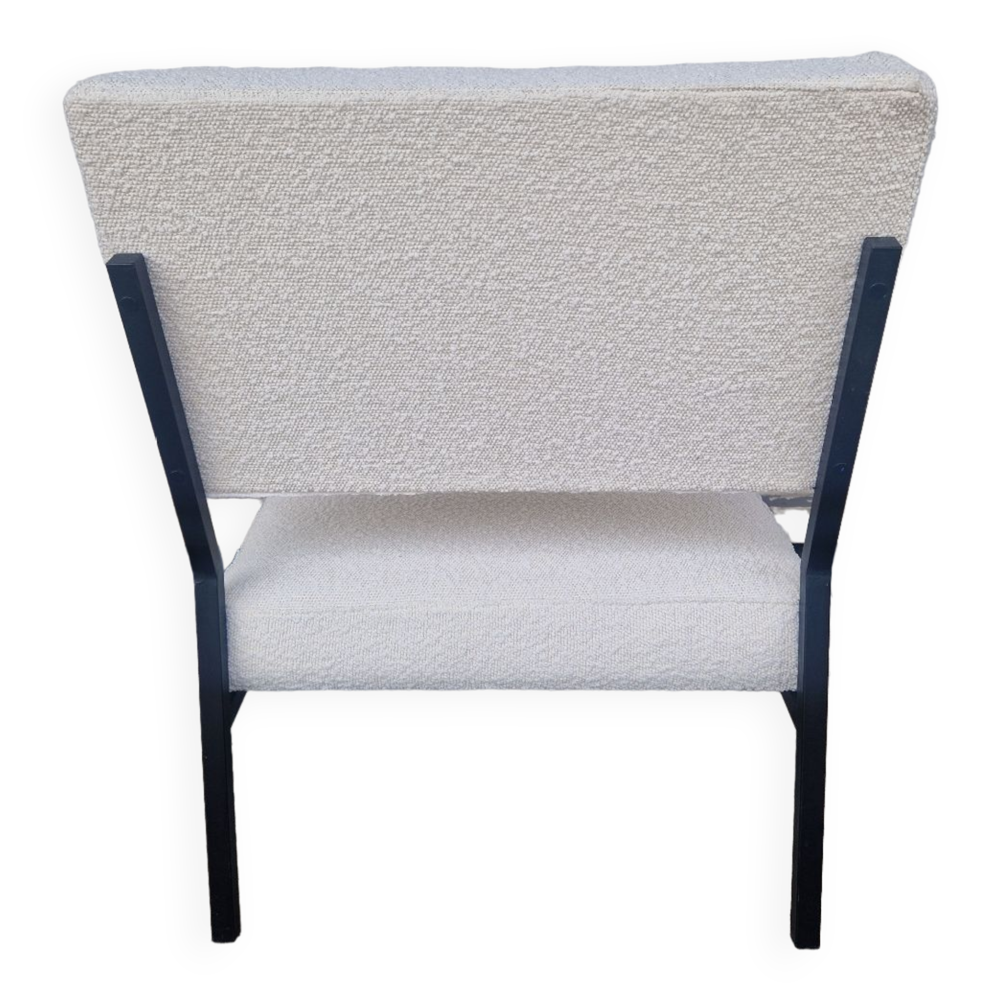 Paire de Fauteuils Fireside en métal et tissus bouclette par Pierre Guariche pour Airborne, 1960