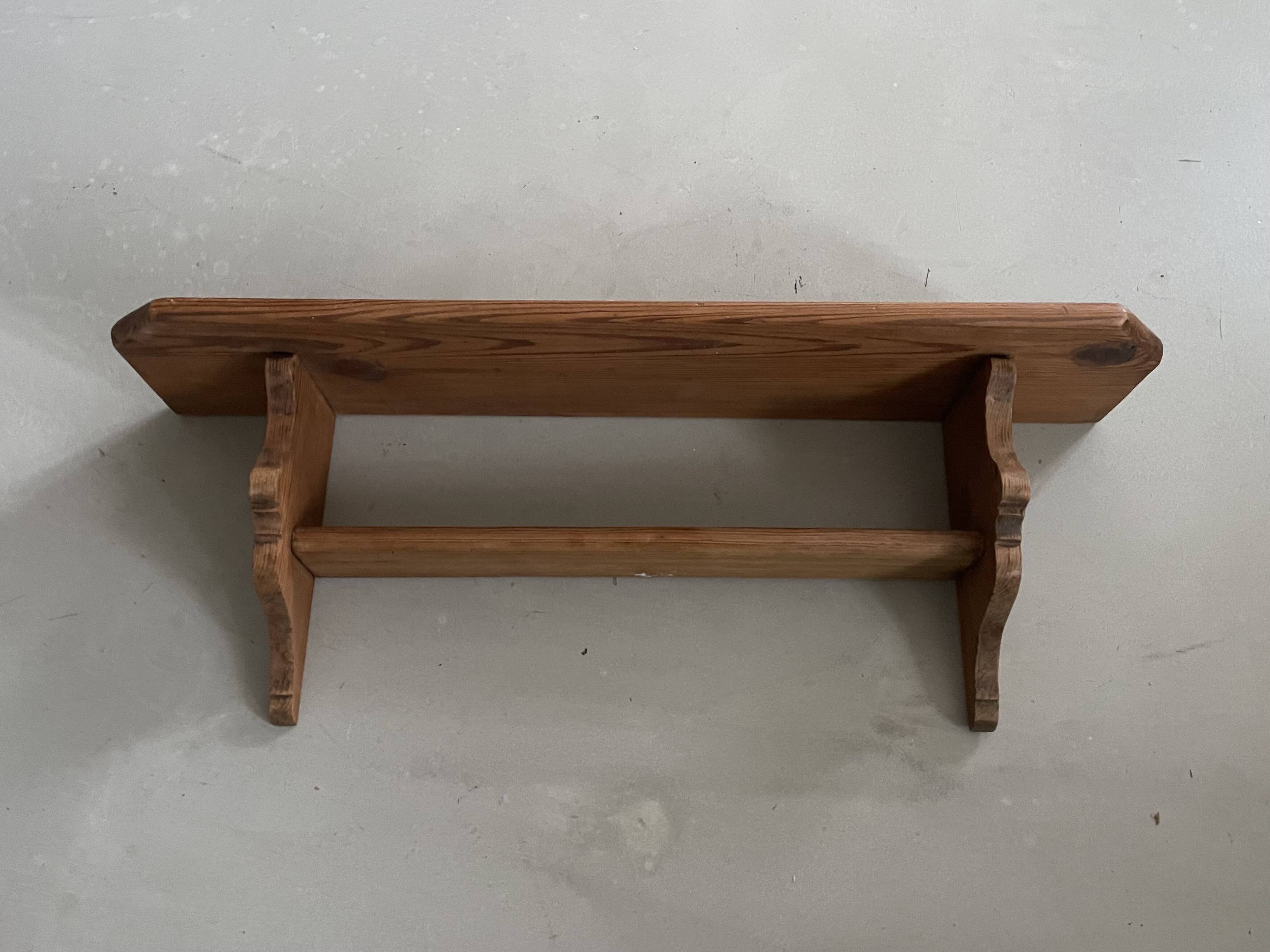 Small pine wall shelf