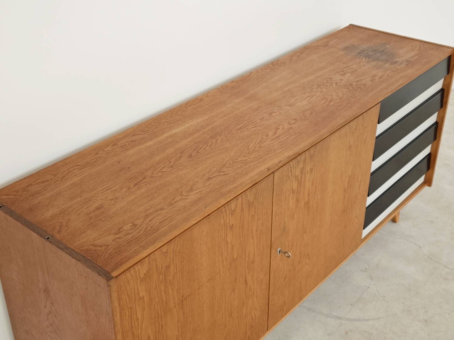 Black and white U 460 sideboard by Jiri Jiroutek for Interier Praha 1960
